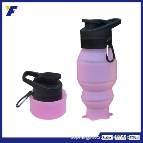 Outdoor Sport Non-toxic Flexible BPA Free Collapsible Foldable Water Bottle